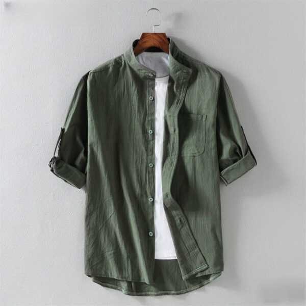 Chemise décontractée à col montant – Image 5