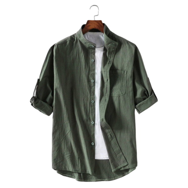 Chemise décontractée à col montant – Image 6