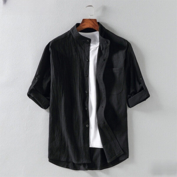 Chemise décontractée à col montant – Image 3